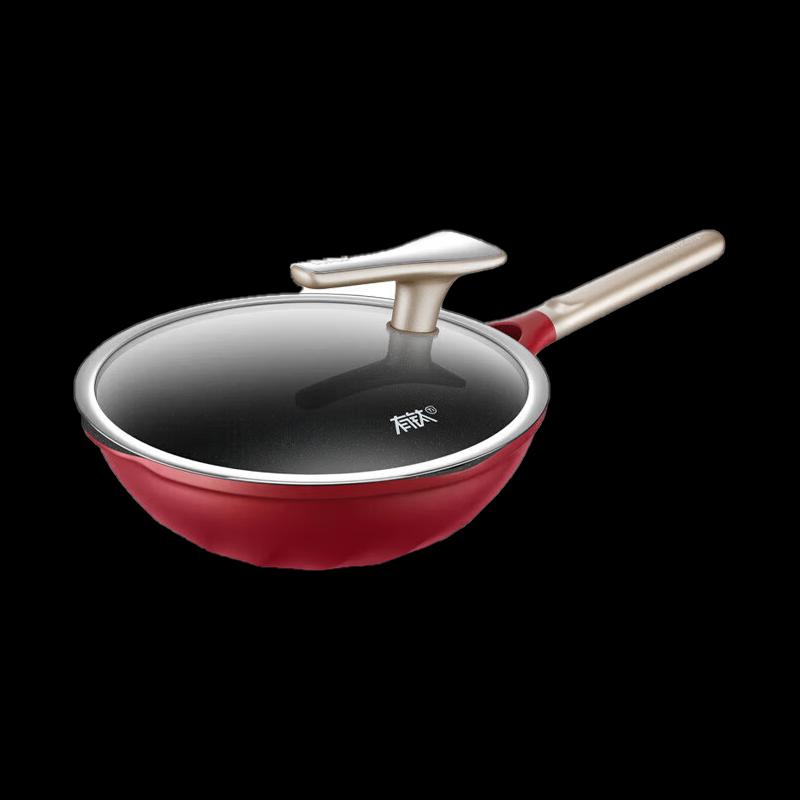 Supor Titanium Alloy Flat Bottom Stir-fry Wok 32cm