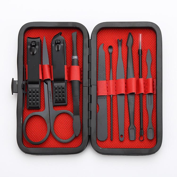 7pcs-24pcs Professional Black Nail Clippers Kit - Ultra Sharp Fingernail and Toenail Cutters for Men and Women - Sturdy Pedicure