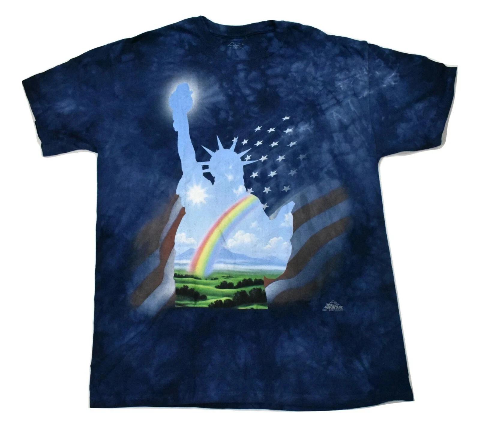 

The Mountain Mens Statue Of Liberty Landscape Fill Shirt New Large S