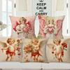 Victorian Angel Baby Cushion Cover European Vintage Baby With Flowers Love Pillow Case