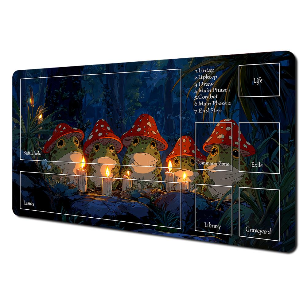 Magic Card Playmat Mtg Playmat Rabbit Archer Raccoon Nonslip Stitched Edge Gathering Gaming Mats Tapete Magic Mtg Card Pad