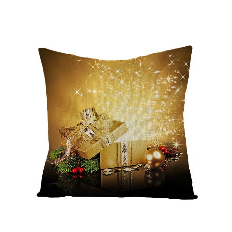 

Рождественская золотая наволочка, автомобильный диван, набор подушек, домашняя наволочка 45x45cm