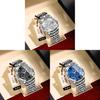 Swiss Mens Watch With Luminous Dial Moon Phase Chronograph For Sports And Casual Wear