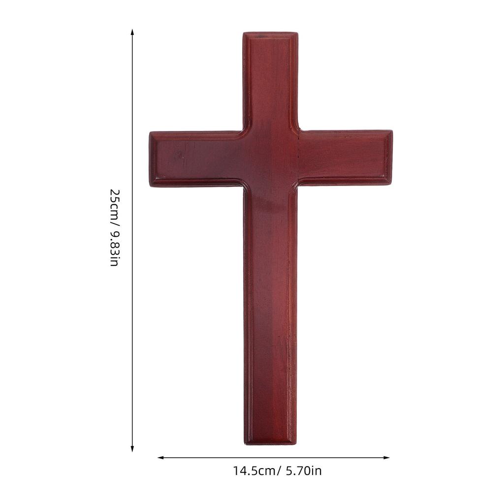 Wooden Wall Cross Decor Christian Hanging Cross 25cmx14.5cm Religious Crucifix for Home Church Wall Decoration