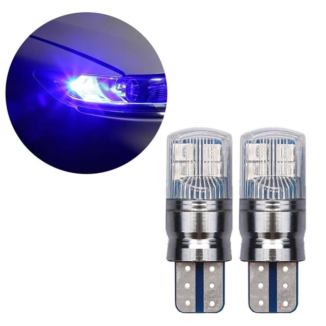 

2 шт. W5W T10 светодиодные лампы Canbus 3030 12-24 В салона автомобиля купольные плафоны парковочные огни автоматический сигнал клин боковой фонарь Прямая поставка 2pcs синий