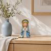 Cute Girl Resin Figurines, Mini Praying Girl Collectible Figure, Little Girl Statue Ornaments for Home Office Desktop Decor