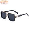 Oversized Steampunk Square Sunglasses Men Big 2026 Luxury Brand Vintage Outdoor Driving Sun Glasses Trendy Double Bridge Shades