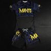 Mens MMA Training Shorts Set 3D Printed Breathable Quick-Dry Sportswear Lightweight Gym Combat Wear