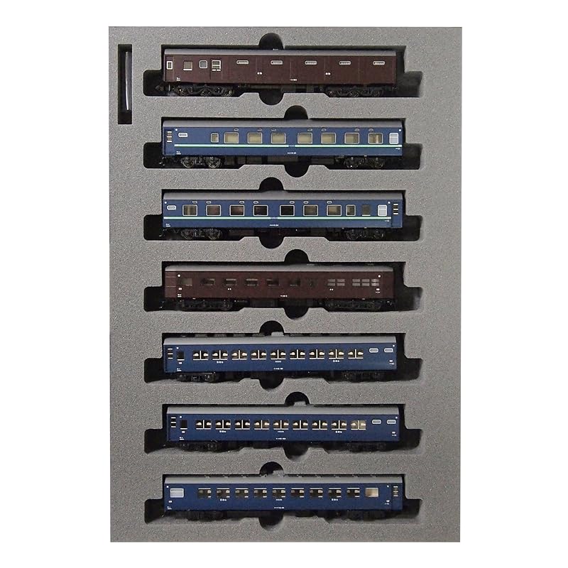 

KATO N gauge 10 series sleeper express Aki 1967 7 car set Special project product 10-1302 model railway passenger car