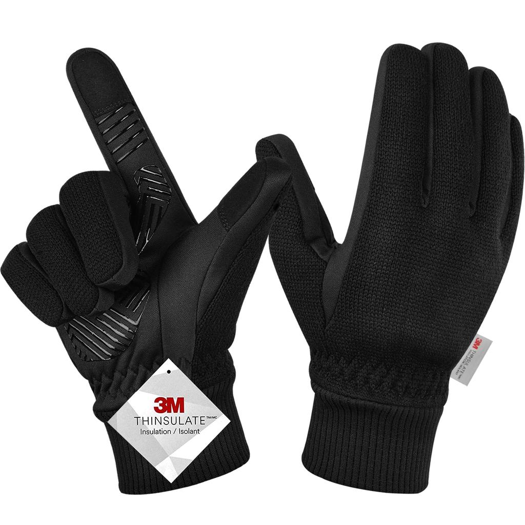MOREOK -10℃ Winter Gloves Knitted Warm Thermal Gloves Touchscreen Bike Gloves Silica Anti-slip Bicycle Cycling Gloves Men Women 6