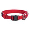 Laisse Réfléchissante - DOGNESS - Taille M - Rouge - Nylon - Longueur Réglable 40-50 cm