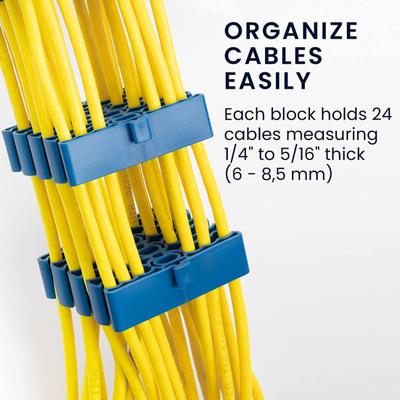 Organizer kabli sieciowych 24 gniazda Wytrzymałe narzędzia do organizacji kabli Ethernet Cat 5 Cat 6 Uchwyt na przewody Rack do zarządzania