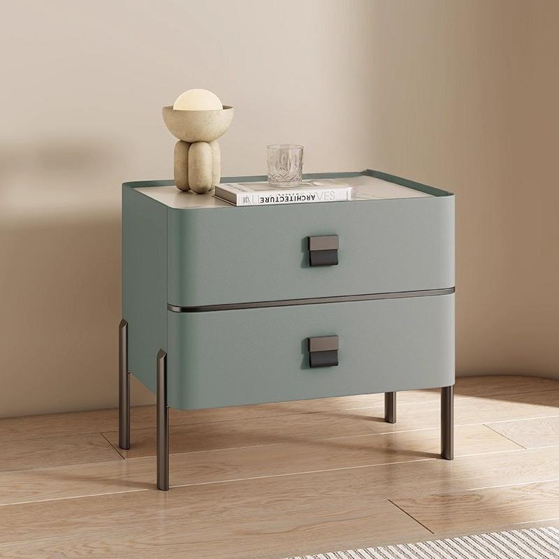 Italian Luxury Modern Minimalist Solid Wood Bedside Table High-End Solid Oak Nightstand for Main Bedroom Sofa Side Storage Box