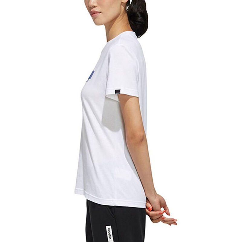 Adidas T Shirts Women's White Crew Neck Moderate Other FM6147