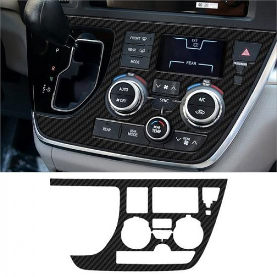 Carbon Fiber Interior Radio/Climate Control Cover Trim For Toyota Sienna