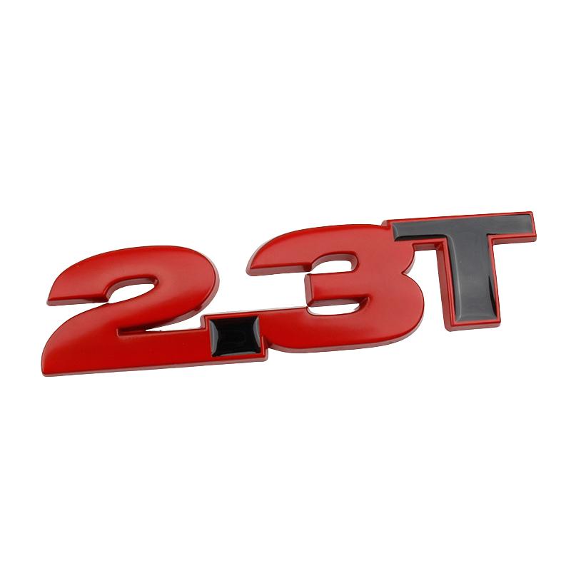 Car 3D Metal 2.3T Displacement Decal Sticker For M-ustang S-helby 2.3T Logo Car Trunk Body Badge Emblem Styling Stickers