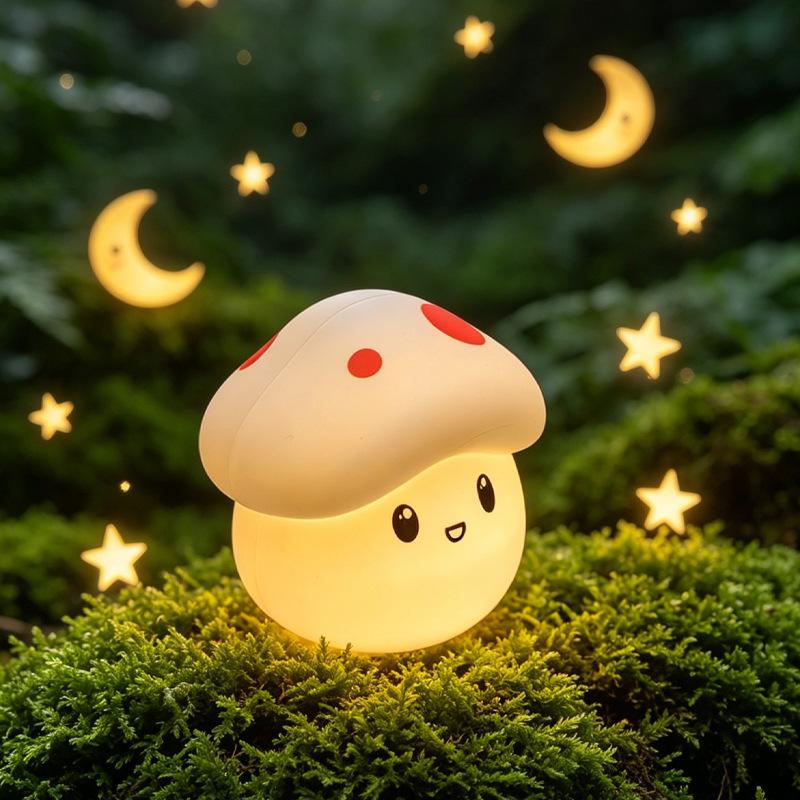 Snoring Cat Silicone Night Light for Kids - Soft Glow Bedside Lamp with Eye Protection