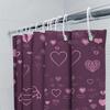 Purple Heart Pattern Shower Curtain Waterproof and Mildew Proof Bathroom Curtain Home Decor Shower Curtain