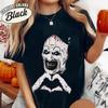 Art The Clown Terrifier Shirt, Creepy Heart Hands Graphic Tee, Spooky Slasher Fan Gift, Unisex Horror Apparel