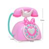 Pink Colored Electric Vintage Cartoon Telephone Toy, Baby Kids Preschool Musical Toy
