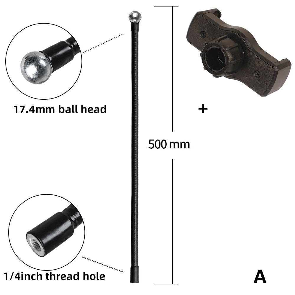 Flexible Arm Monopod Metal Tube Rod Stands Selfie Stick With Ball Head For Mobile Phone Smartphones Tripod Live Streaming