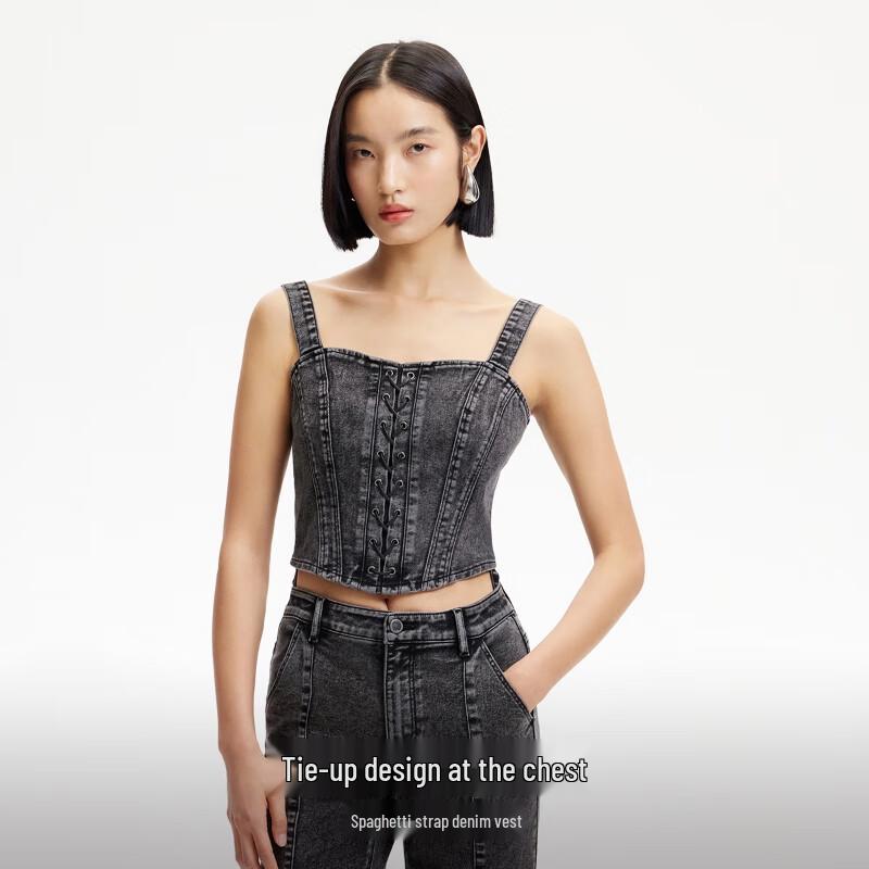 VEROMODA Women's High-Waist Flare Jeans with Detachable Straps