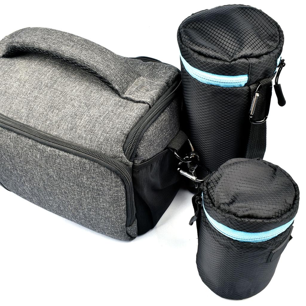 Camera Lens Pouch for Case Univeral for Telephoto Zoom Lens Zipper Bag Nylon Thickened Lens Protective Bag