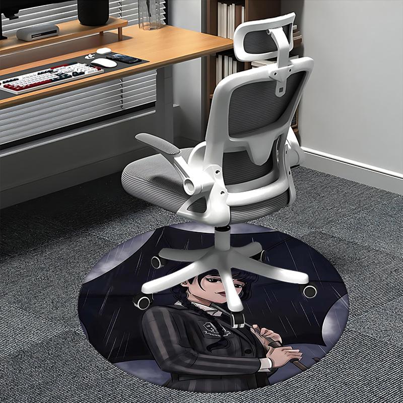

Wednesday Addams Chair mat Round Rug-Office carpet, Non-slip, Suitable for Living Rooms, Bedrooms decor.1205401a 80cm by 80cm