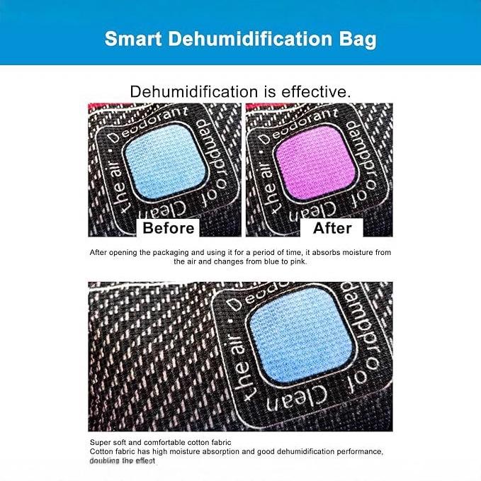 Color-Changing Silicone Dehumidifier Bag with Quick Reactivation Desiccant Box for Moisture Absorption
