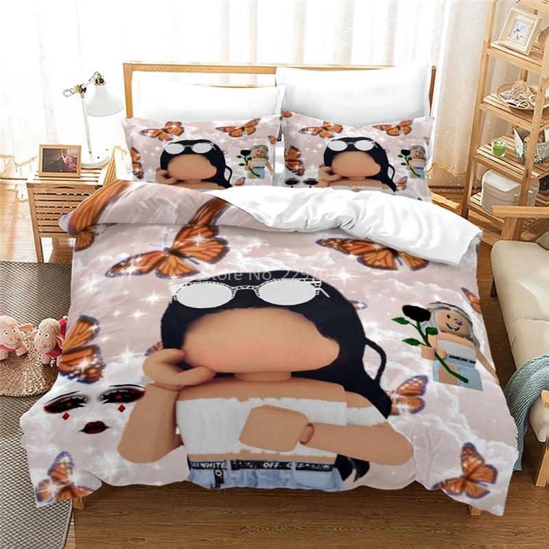 3D Cartoon Games Pattern Duvet Cover with Pillowcase Children Bedding Set Single Double Twin Full Queen King for Bedroom Decor