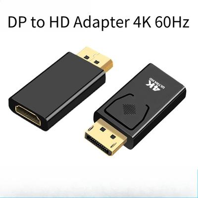 1 Stück großer DP-zu-HDTV-Adapter, Host-Computer-Konvertierung Monitor Projektor 4K High Definition DP TO HDTV-Kopf