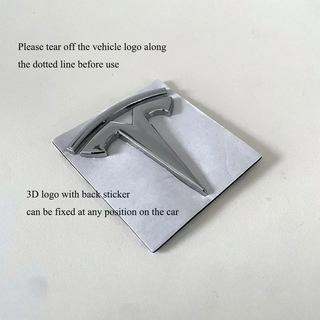 Hot Selling Car Decoration Stickers Tail Label Front Label Metal Logo for Tesla Model3/Y Personality Modification Black Label