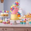 48 PCS Ball Cake Picks Colorful Ball Cupcake Topper for Birthday Party Wedding Decoration Supplies Color Series Six Colors 5