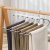 Space Saving Hangers For Pants Anti-Slip 6-Layer Clothes Hanger Closet Organizers And Storage Slacks Jeans Trouser Rack For