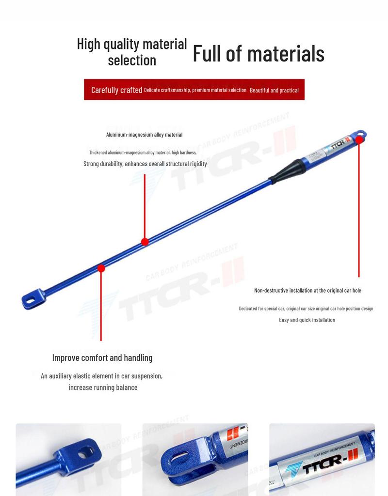 Applicable SU7 Ideal L6-L9, AITO M7, XPeng X9, Denza D9 Damping Balance Bar for Top Bar Chassis Reinforcement