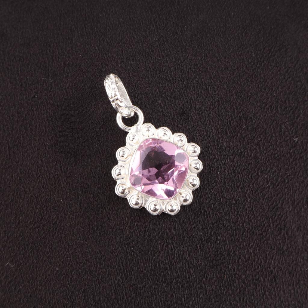 Morganite Gemstone 925 Sterling Silver Mother Gift Friendship Day New Pendant PP-34-12