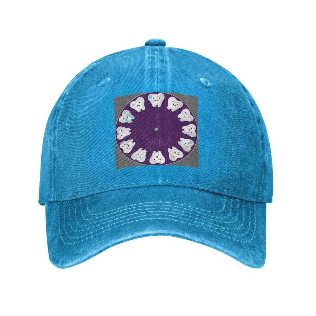 Purple Dental Clinic Wall Denim Cap Casual Baseball Caps Adjustable Hat Summer Unisex Baseball Hats