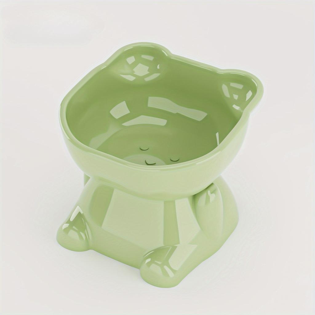 Elevated Cat Bowl, Neck Protection Bowl for Pets, Tilting Design, Cat High Foot Bowl, Cute Cat Bowl for Food and Water