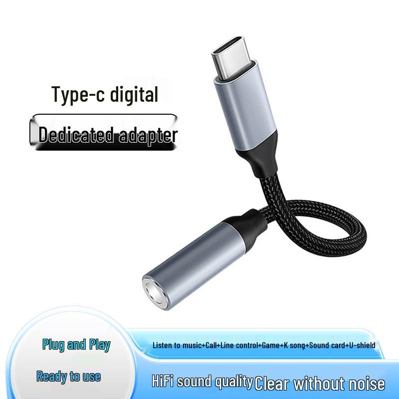 Type-C to 3.5mm Headphone Adapter for Huawei, Samsung, iPad Audio Devices