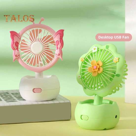 Handheld Mini Fan with Powerful Motor Strong Airflow Low Noise Portable USB Rechargeable Desktop Silent Cooling Fan
