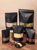 0.28mm Black Kraft Paper Window Stand Up Bag Dried Beef Snacks Grain Package Bags Moisture-proof Sealing Storage Zip Lock Pouch
