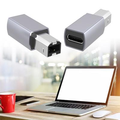USB C naar USB B Adapter USB Type C Vrouwelijk naar USB B Mannelijke Converter USB C naar USB 2.0 B Gegevenssynchronisatie Adapter voor Printer