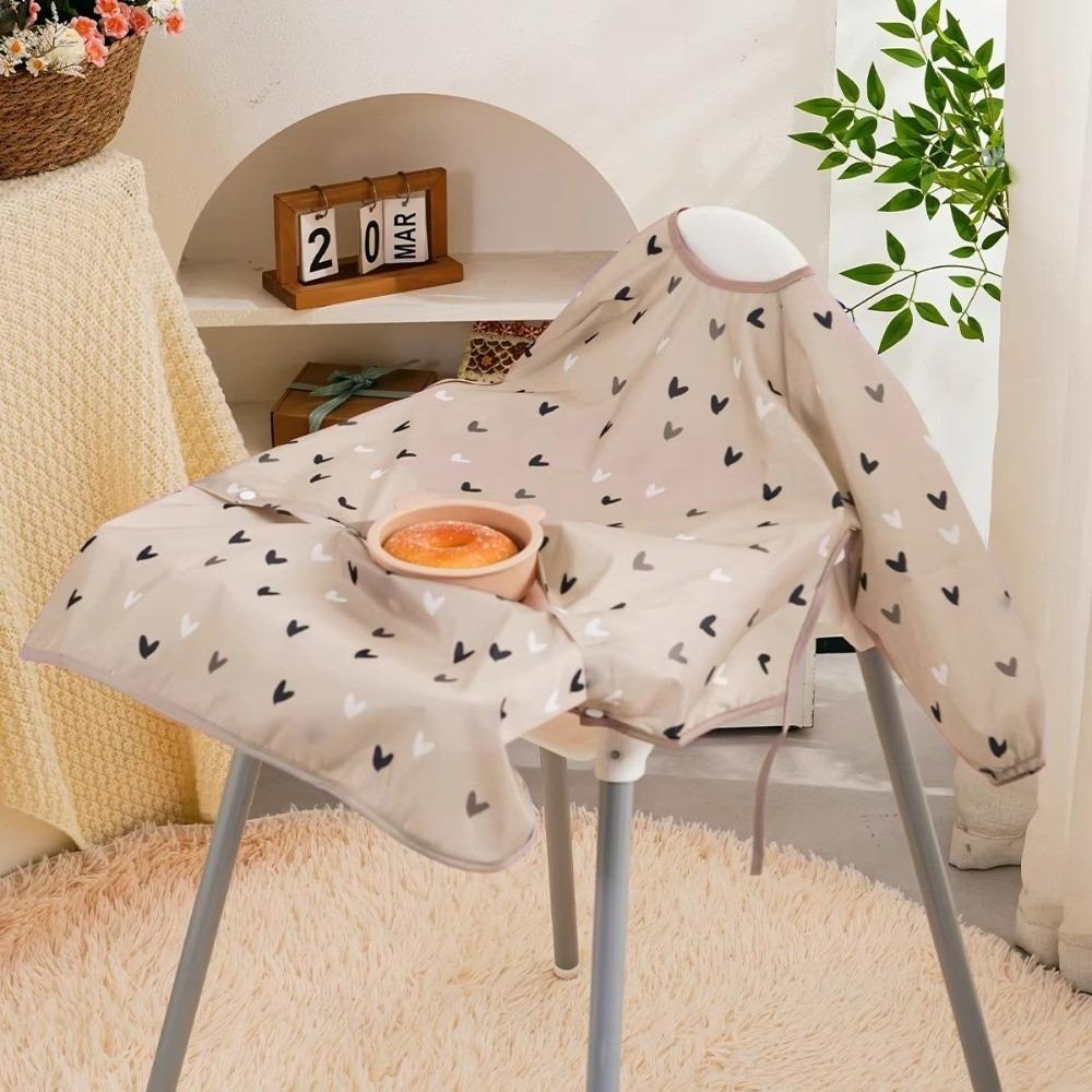 High Quality Waterproof Clean Feeding Bib Full Coverage Mess-Free Infant Apron Smock With Table Cover Kids Full Coverage Bib