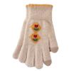 Knitted Five Finger Gloves for Women In Winter  Warm and Velvet Thickened  Student Anti Cold and Freezing Cycling Gloves