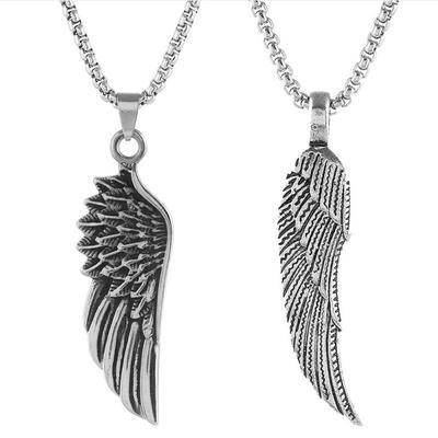 Creative Angel Wings Alloy Necklace Men'S Hip Hop Collarbone Chain Teen Cool Pendant Necklace Female Tide