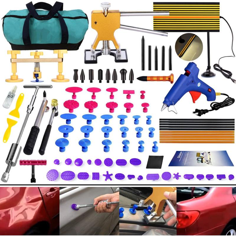 52 Pezzi Linguette Estrazione Per Rimozione Ammaccature Auto PDR - Kit Riparazione Carrozzeria Senza Vernice In Nylon