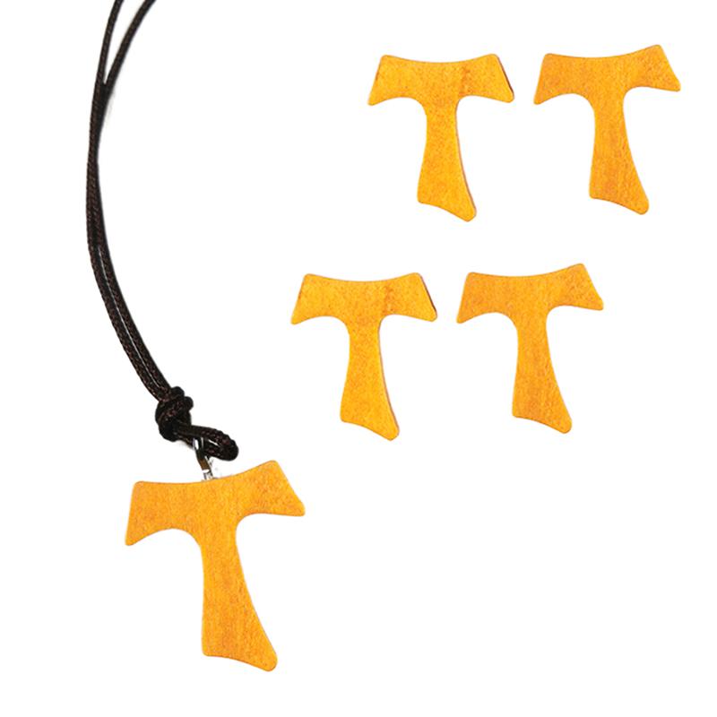 10Pcs Wooden Cross Christians Hanging Dangle Pendant Jewelry Natural Wood Diy Craft Necklace Accessories Gifts