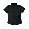 Womens Gothic Stripe Shirt S-L Y2K Emo Edgy Alt Grunge Lace Trim Baby Tee Top