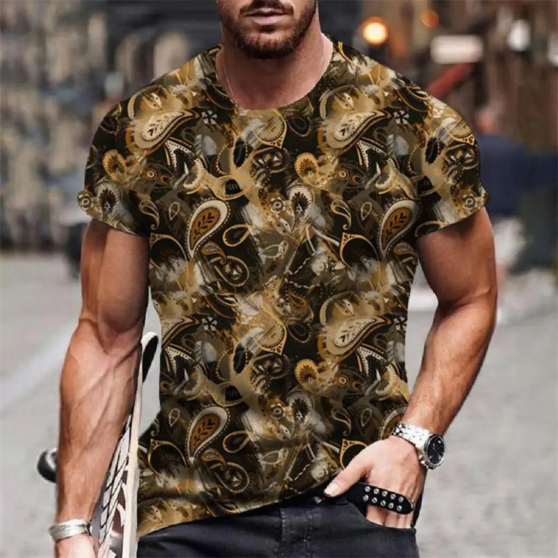 Vintage Herren T-Shirt Lässig Streetwear Herrenbekleidung Sommer Übergroße Kurzarm T-Shirts Tops Größe XXS-6XL