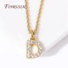 Classic A-Z Initial Letter Pendant Necklace Female 18K Gold Plated Simple Choker Neck Chain Woman Necklaces Jewelry Gifts